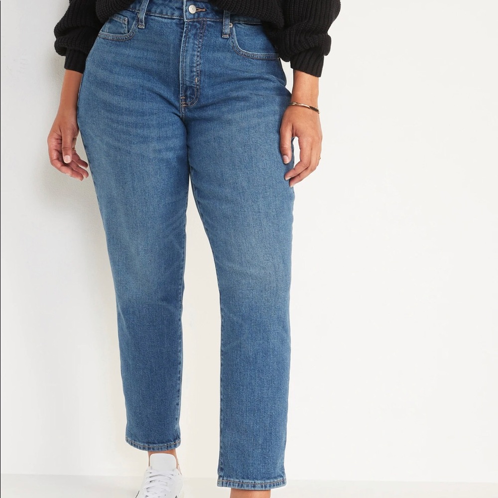 🔵HIGH WAISTED CURVY BANDOLINO BLU DENIM MEDIUM WASH JEANS - Picture 6 of 16